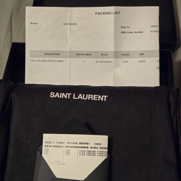 Saint Laurent Black Quilted Leather Clutch - Picture 13 of 16